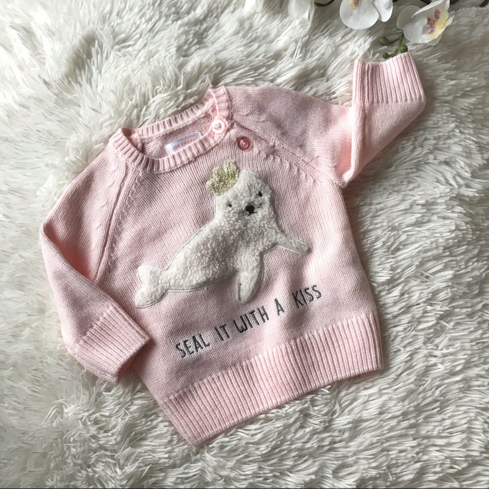 ❌Sold❌JF Baby Girl Pink Sweater ❄️